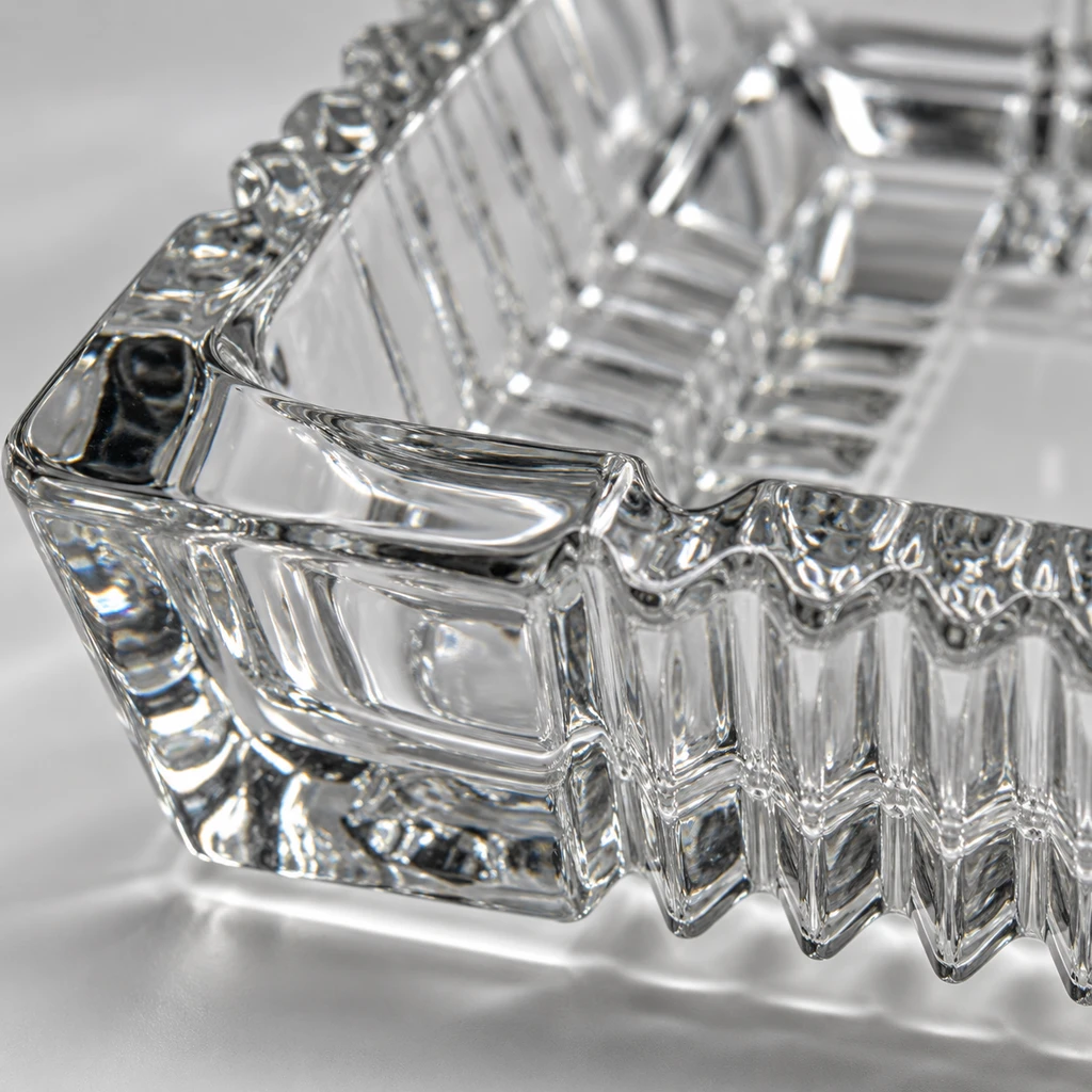 Premium Square Crystal Glass Ashtray - view 5
